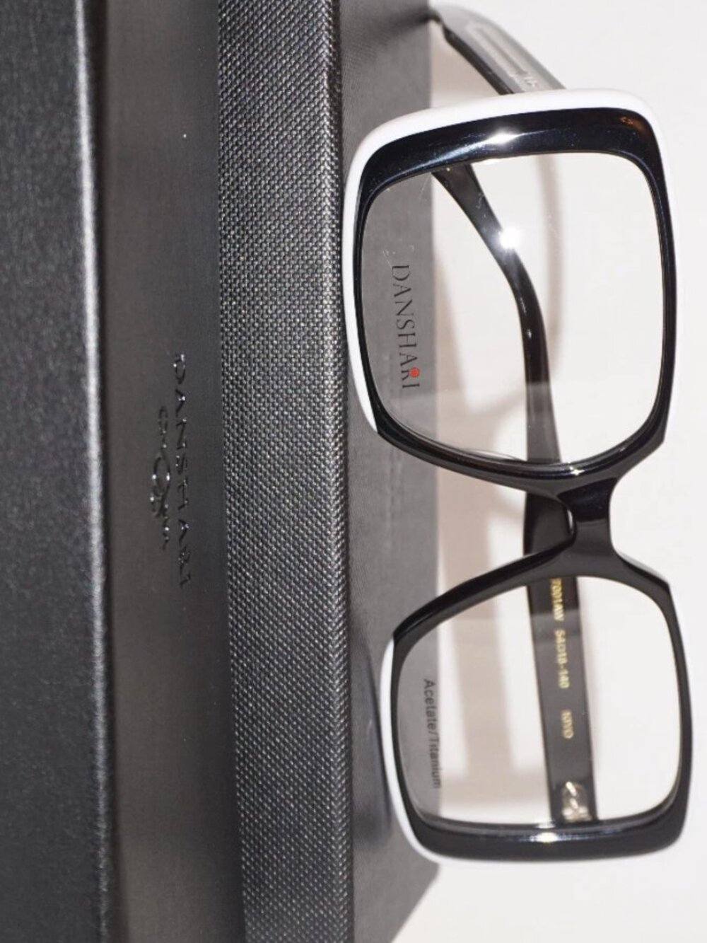 New Danshari KIYO Luxury Eyeglasses Frame Black White Made in Japan 54-18-140